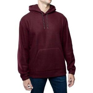 LAZER Mens Polar Fleece Pullover Hoodie Red Size M